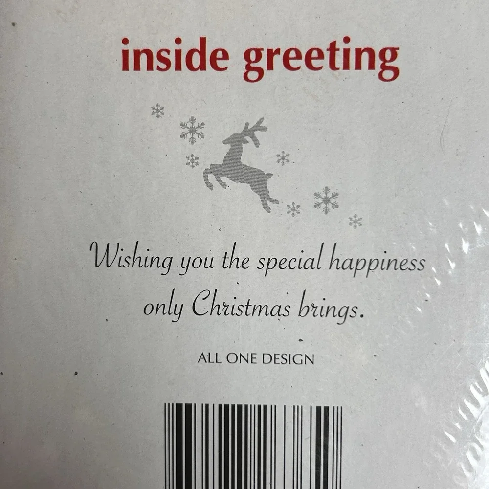 NEW & SEALED Red Reindeer Snowflakes 16 Christmas Cards & Envelopes Xmas Holiday